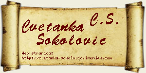 Cvetanka Sokolović vizit kartica